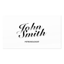 Classy White Meteorological Business Card