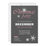 Classy Winter Pink Christmas Party Invitations