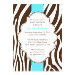 Classy Zebra Baby Shower Invite