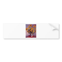 Claude Monet Bouquet of Sunflowers Bumper Stickers