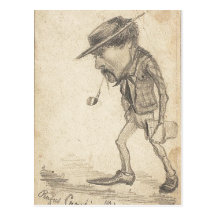 Claude Monet c. 1855-1856 Technique Graphite, on t Postcards