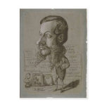 Claude Monet Caricature of L?on Manchon c. 1855-18 Post Card