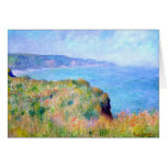 Claude Monet: Cliff Near Pourville Greeting Cards