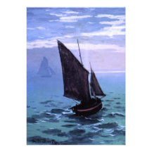 Claude Monet: Fishing Boats on their Way Personalized Invites