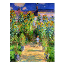 Claude Monet: Monet's Garden at Vétheuil Post Cards