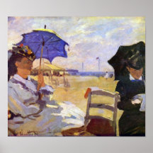 Claude Monet - On the beach at Trouville Posters