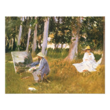 Claude Monet Painting, Edge of a Wood by Sargent Invitation