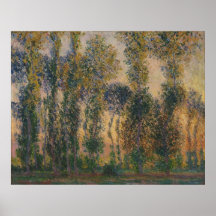 Claude Monet - Poplars at Giverny, Sunrise Posters