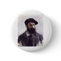 Claude Monet - Self-portrait in Beret 1886 Buttons
