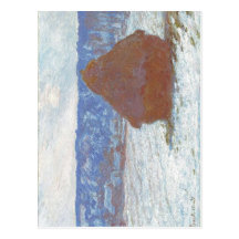 Claude Monet Stack of Wheat (Snow Effect, Overcast Post Cards