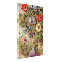 Claude Monet - Still Life with Anemones Gallery Wrap Canvas