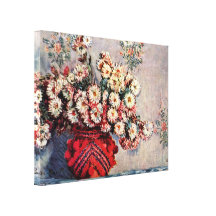 Claude Monet - Still life with chrysanthemums Gallery Wrap Canvas