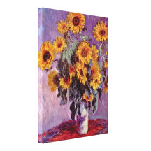 Claude Monet - Still life with sunflowers Gallery Wrap Canvas