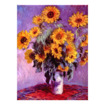 Claude Monet: Sunflowers Custom Invitation