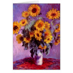Claude Monet: Sunflowers Greeting Cards