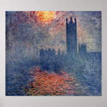 Claude Monet - The Parliament in London Print