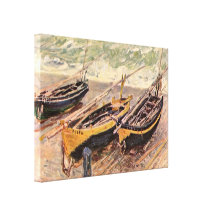 Claude Monet - Three fishing boats Canvas Prints