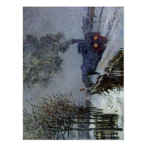 Claude Monet Train in the Snow 1875 Technique Oil Post Card