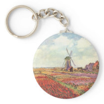 Claude Monet Tulips in Holland Keychains