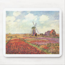 Claude Monet Tulips in Holland Mouse Pad