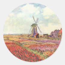 Claude Monet Tulips in Holland Sticker