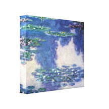 Claude Monet - Water lilies and landscape Stretched Canvas Print