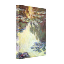 Claude Monet - Water lilies and landscape Stretched Canvas Prints