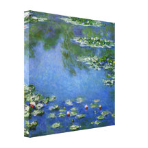Claude Monet - Water lilies in pond Stretched Canvas Prints