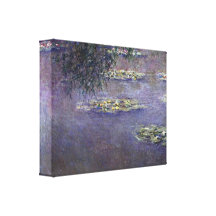 Claude Monet - Water lilies in pond Stretched Canvas Prints