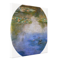 Claude Monet - Water lilies in pond Canvas Print