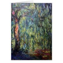 Claude Monet Weeping Willow Greeting Cards