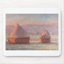 Claude Monet - White Frost Sunrise Mousepad