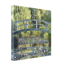 Claude Monet - White Water Lilies in pond Gallery Wrap Canvas