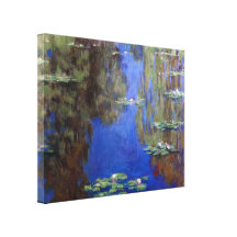 Claude Monet - White water lilies in pond Stretched Canvas Print
