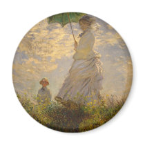 Claude Monet: Woman with a Parasol, 1875 Magnet