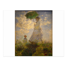 Claude Monet: Woman with a Parasol, 1875 Postcard
