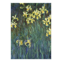 Claude Monet - Yellow Irises Invitation