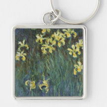 Claude Monet - Yellow Irises Key Chain