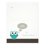 Claude the Little Owl (lined) | Flat Note Card Announcements