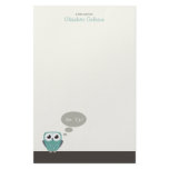 Claude the Little Owl | Thank You Note Paper Stationery