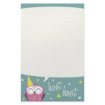 Claudette the Party Owl | Blank Note Paper Stationery Paper