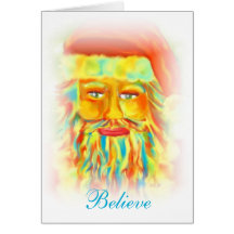 "Claus coloré" croient Cartes De Vœux