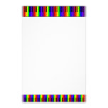 Clavier d'arc-en-ciel motifs pour papier à lettre
