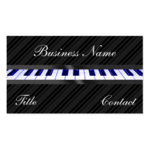 Clavier de piano cartes de visite personnelles