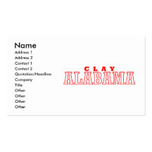 Clay, Alabama City Design Business Card Template