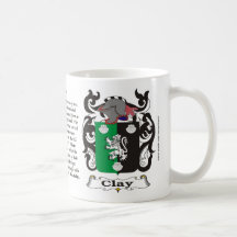 Clay Family Coat of Arms Mug