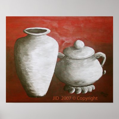 Clay Pots Poster by janettedengo