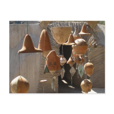 Clay Wind Chime Post Card by NatureSeenByNatalia