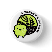 Clean Air logo Pin