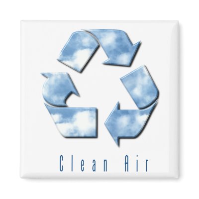 Clean Air Square Magnet by OrganicItems